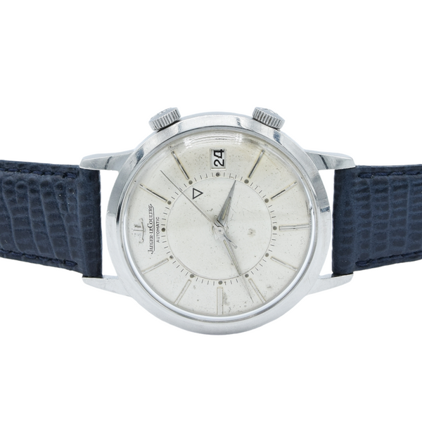 1966 Jaeger LeCoultre Jumbo Memovox Alarm Date Wristwatch Model 855 in Stainless Steel Caliber 825