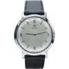 1960 Omega Calatrava-Style Manual Wind Unisex Watch Model 111.022 with Satin Silver Dial in Stainless Steel