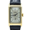 1930s Cyma 'Presidente' La Perla Caracas Rectangular Deco Wristwatch with Arabic Dial in 18ct Gold