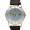 1971 Hamilton Dress Watch with Silvered Dial and Arabic Numerals in Solid 9ct Gold with Original Buckle and Box and Papers