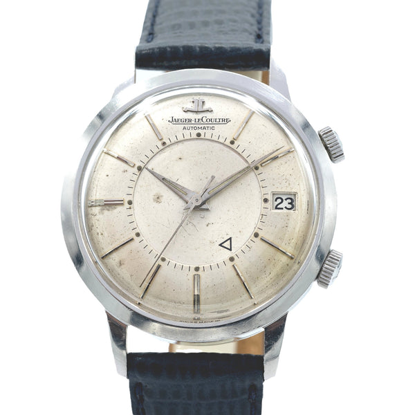 1966 Jaeger LeCoultre Jumbo Memovox Alarm Date Wristwatch Model 855 in Stainless Steel Caliber 825