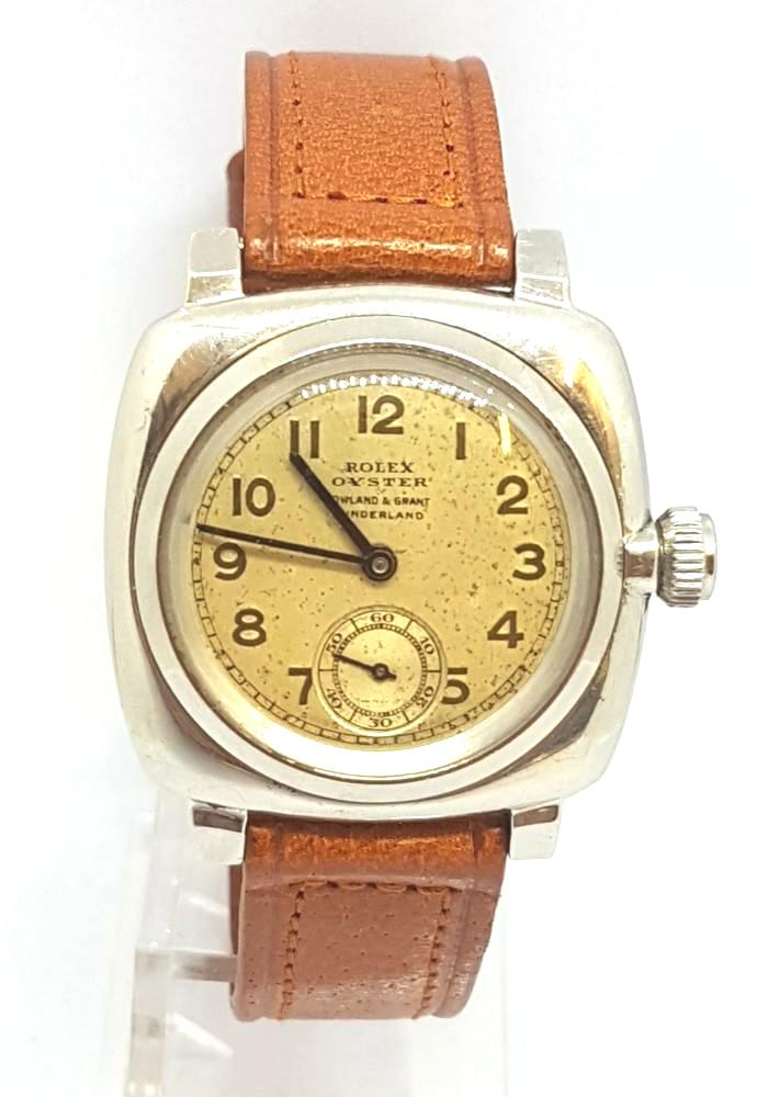 Rare Rolex Oyster Model 2081 in Stainless Steel Cushion Circa