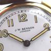 JW Benson with Arabic Numerals, Enamel Dial and Original Box in 9ct Gold 1946