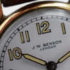 JW Benson with Arabic Numerals, Enamel Dial and Original Box in 9ct Gold 1946