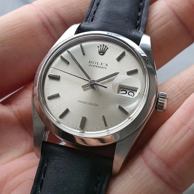 1973 Rolex Oysterdate Precision Wristwatch Model 6694 with