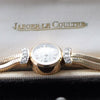 Jaeger LeCoultre Pidduck's Ladies Cocktail Watch in Gold with Diamonds Dated 1960 with original box and papers
