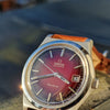 1972 Omega Genève Automatic Date in Stainless Steel Model 166.0168 with Original 'Fume Red' Dial